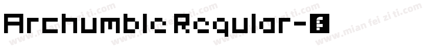 Archumble Regular字体转换